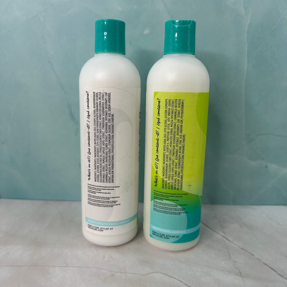 Devacurl No-Poo Decadence Cleanser & One Condition Decadence Conditioner 12z Duo - Picture 3 of 4